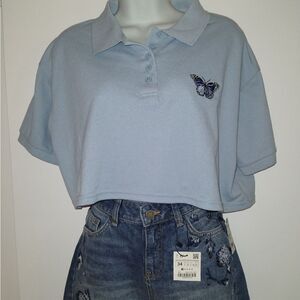 🎉🆕Vine and Valley Cropped Polo Top